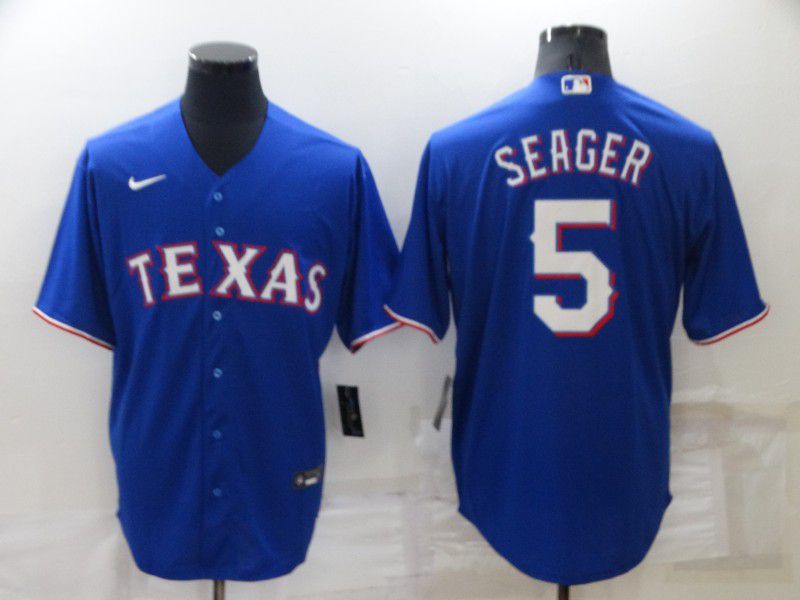 Men Texas Rangers #5 Seager Blue Game Nike 2022 MLB Jersey->kansas city royals->MLB Jersey